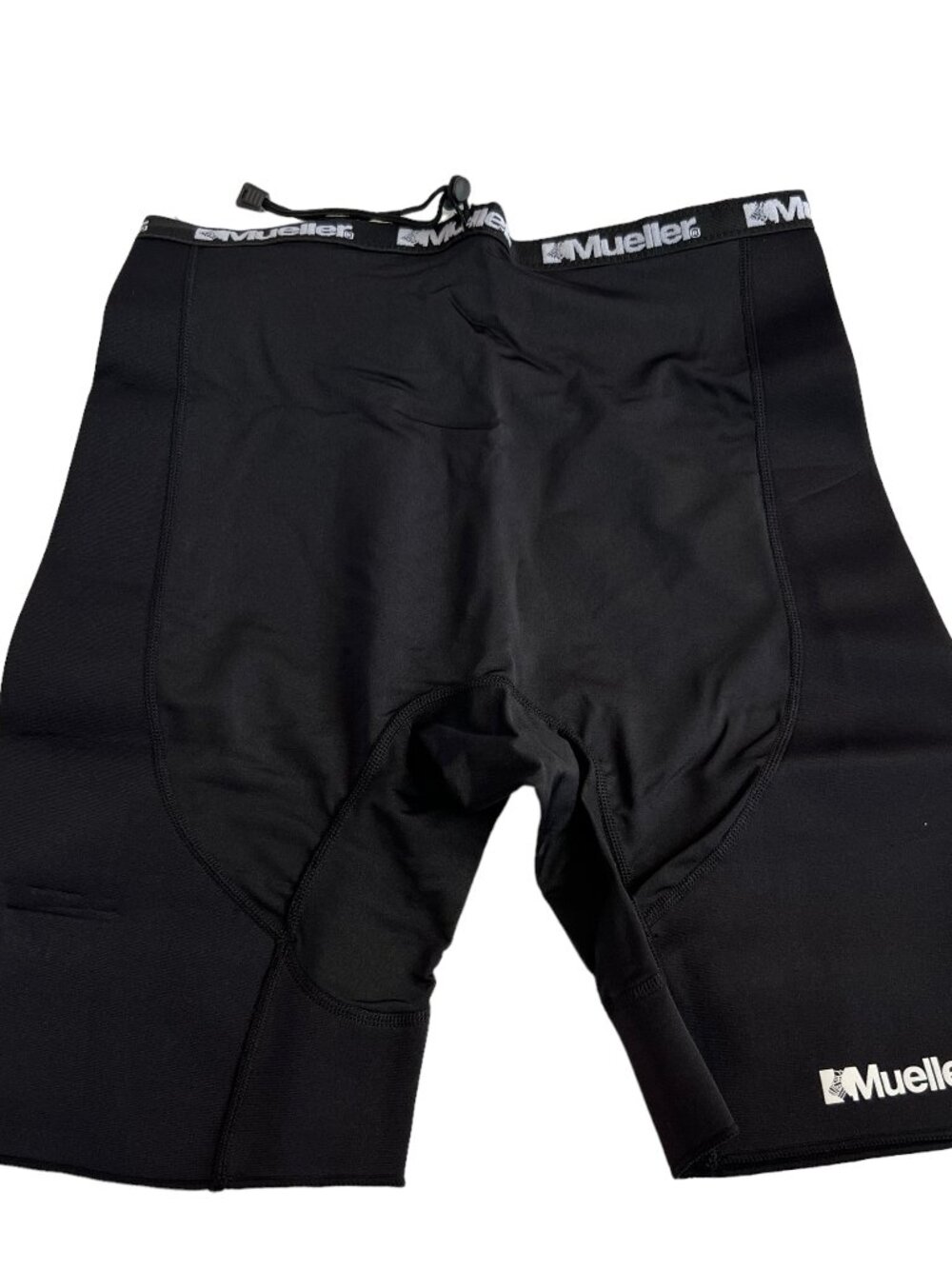 Mueller Compression shorts black elastic waist drawstring toggle XXL mens